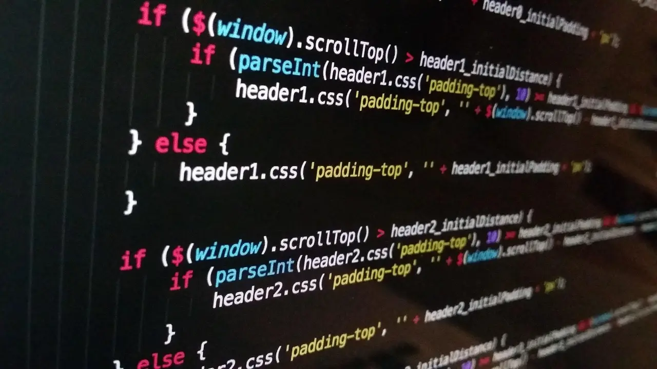 Source code on a developer screen