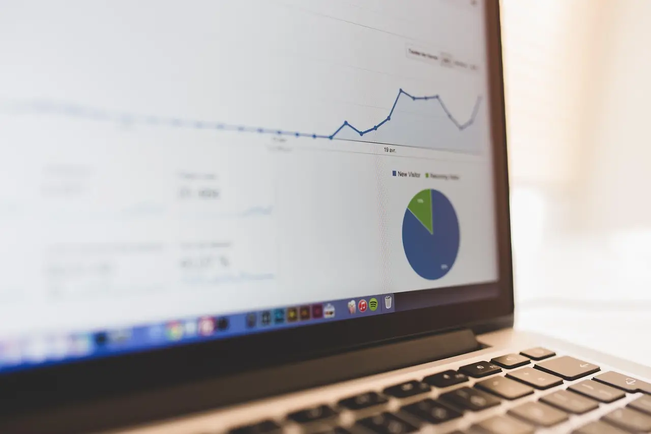 Cost charts under analysis on a laptop